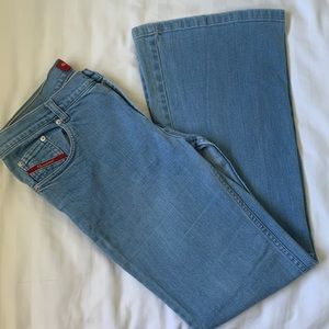 Vintage Nirvana light wash soft boot cut jeans EUC